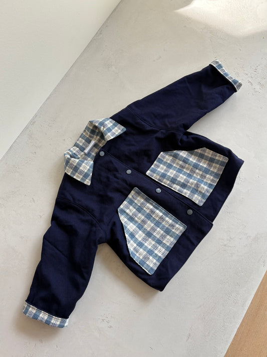 Park Coat- Blue Plaid- 18-24months