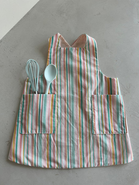 Mini Makers Apron- Rainbow Stripes