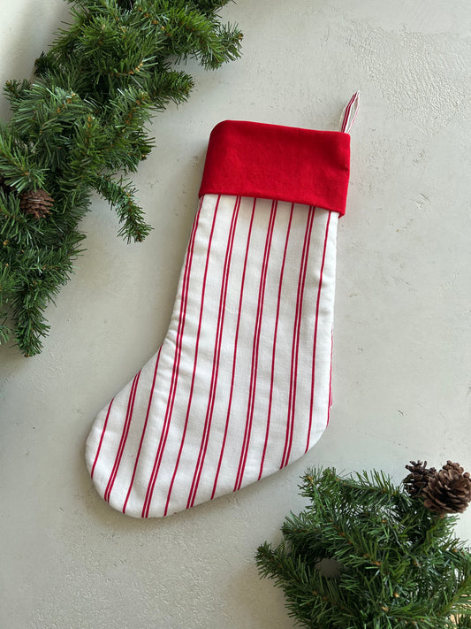 Gather Stocking-Red and White Stripes