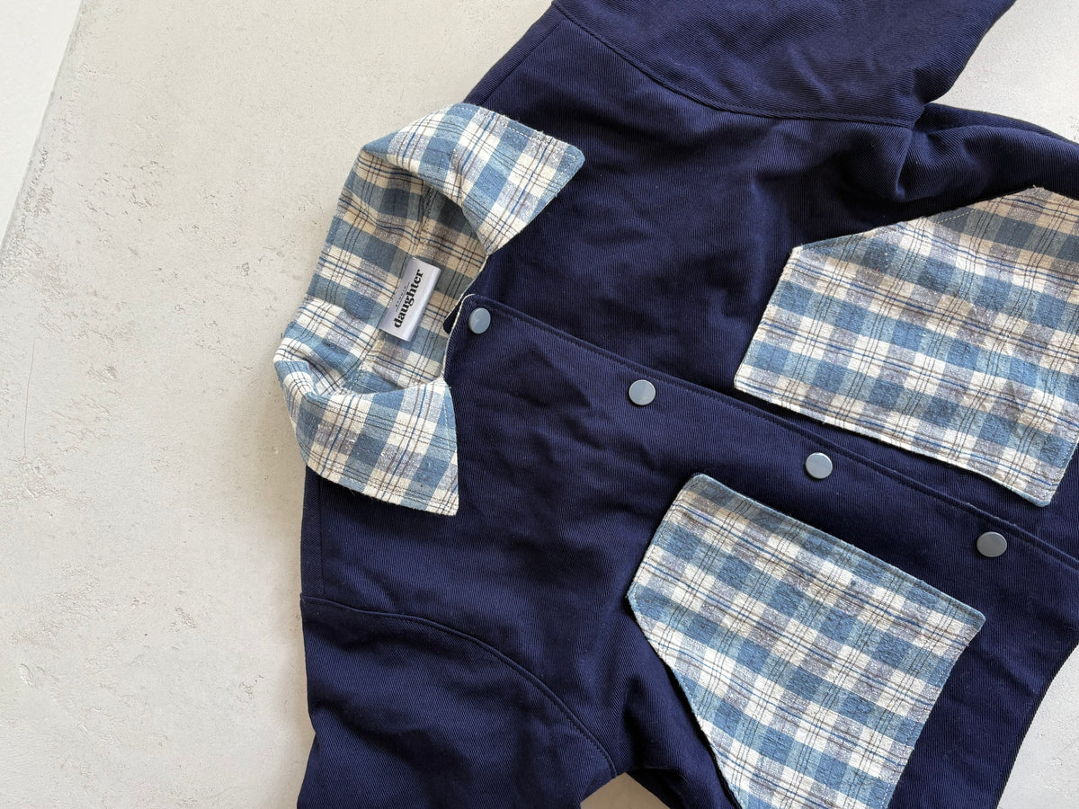 Park Coat- Blue Plaid- 18-24months